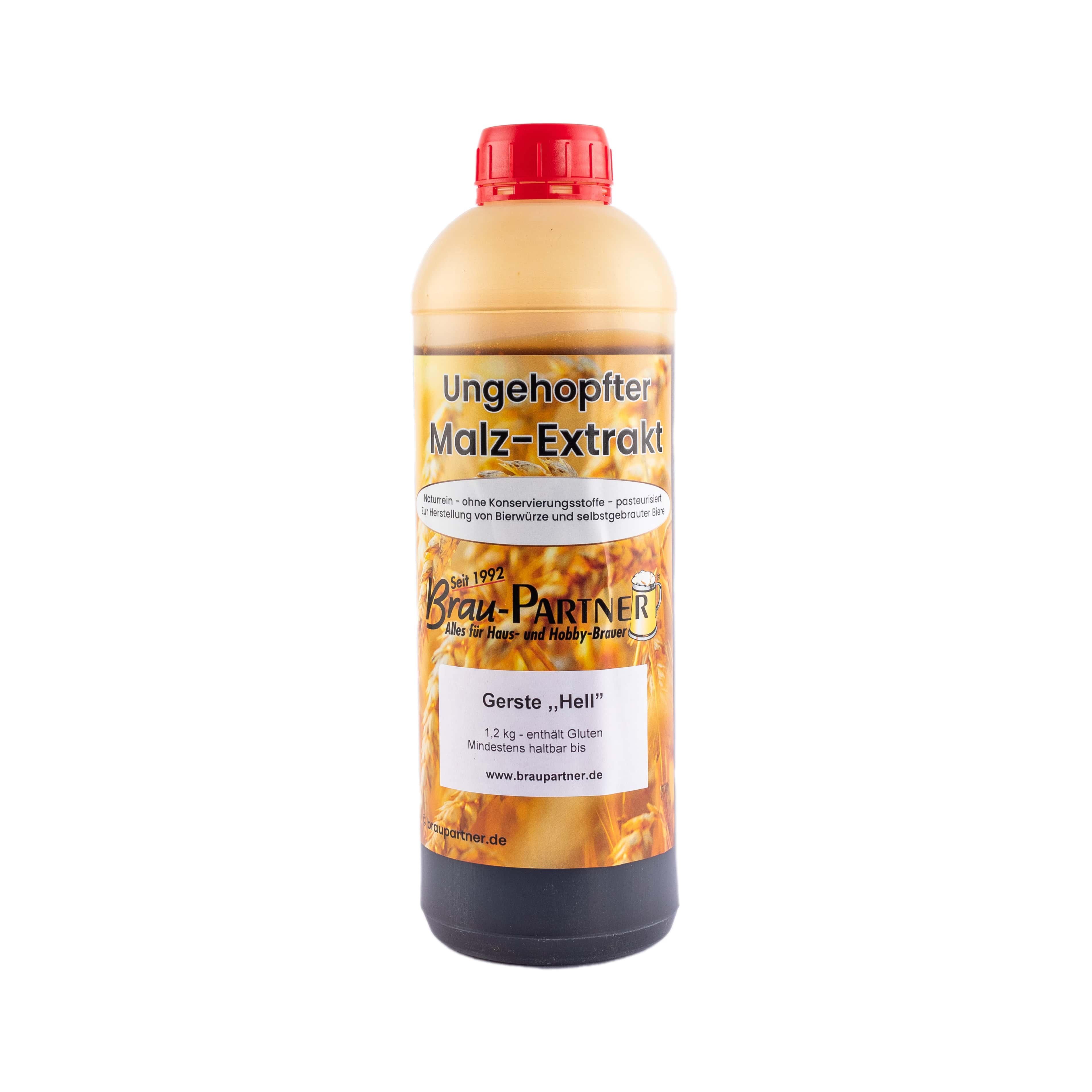 Malzextrakt flüssig GERSTE HELL ungehopft 1,2 kg