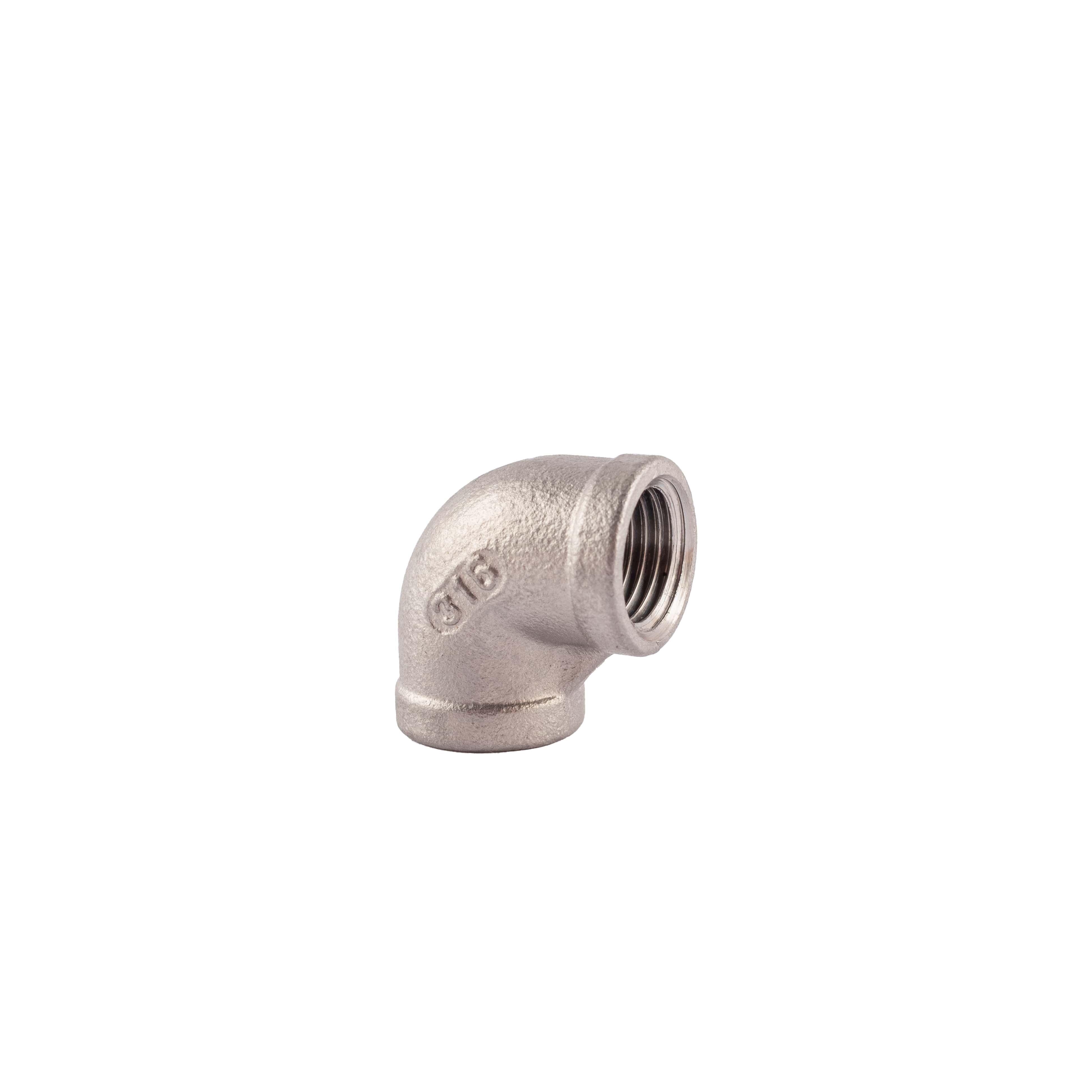 Winkelmuffe 1/4" 90° Edelstahl