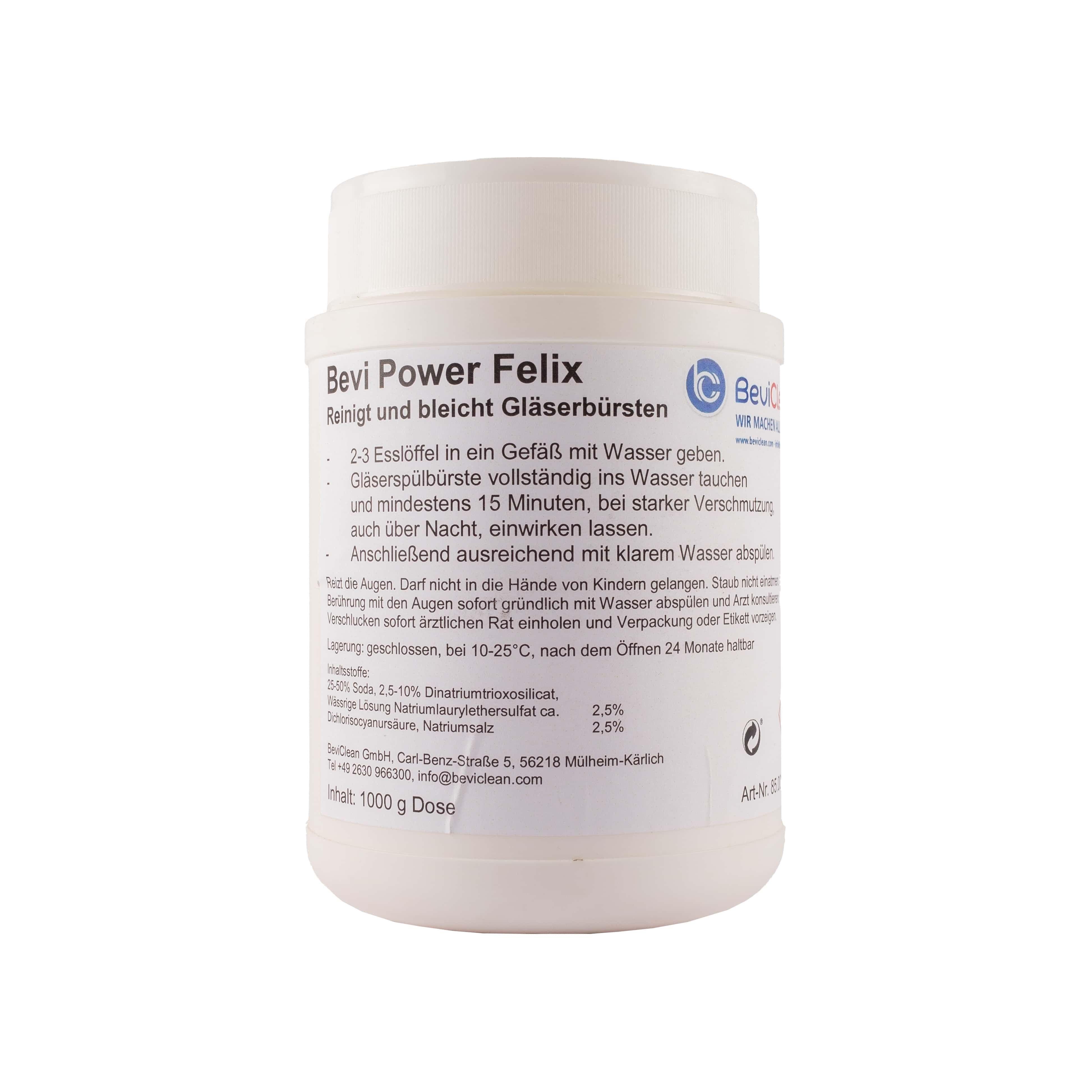 Reinigungspulver für Gläserbürsten BEVI POWER FELIX 1 kg