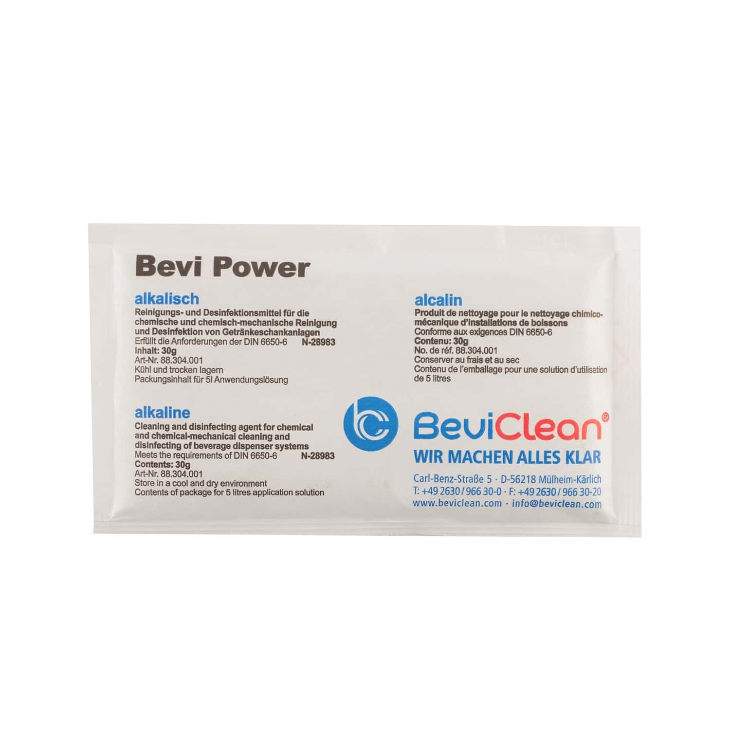 Reinigungspulver für Schankanlagen BEVI POWER ALKALISCH 30 g