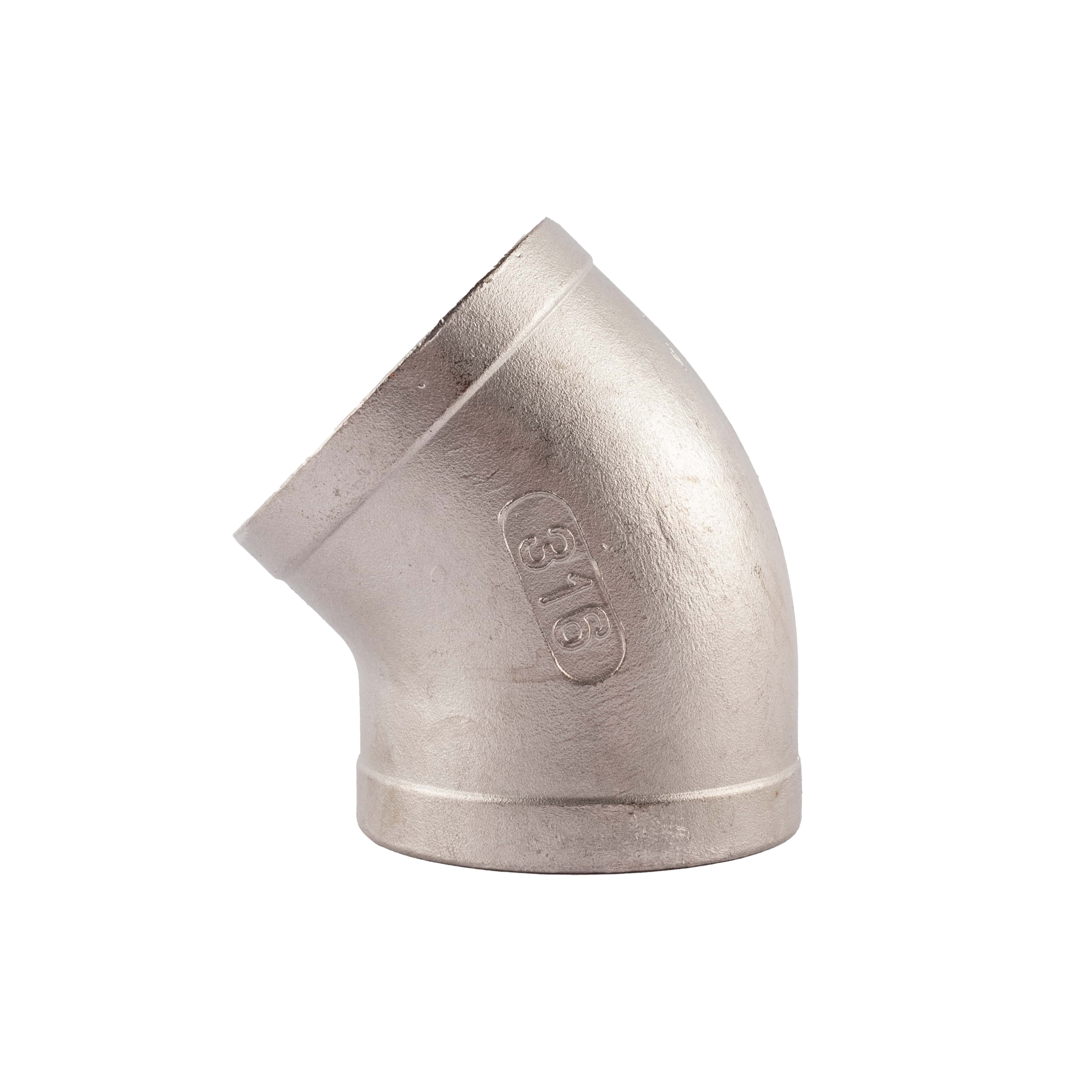 Winkelmuffe 1 1/2" 45° Edelstahl