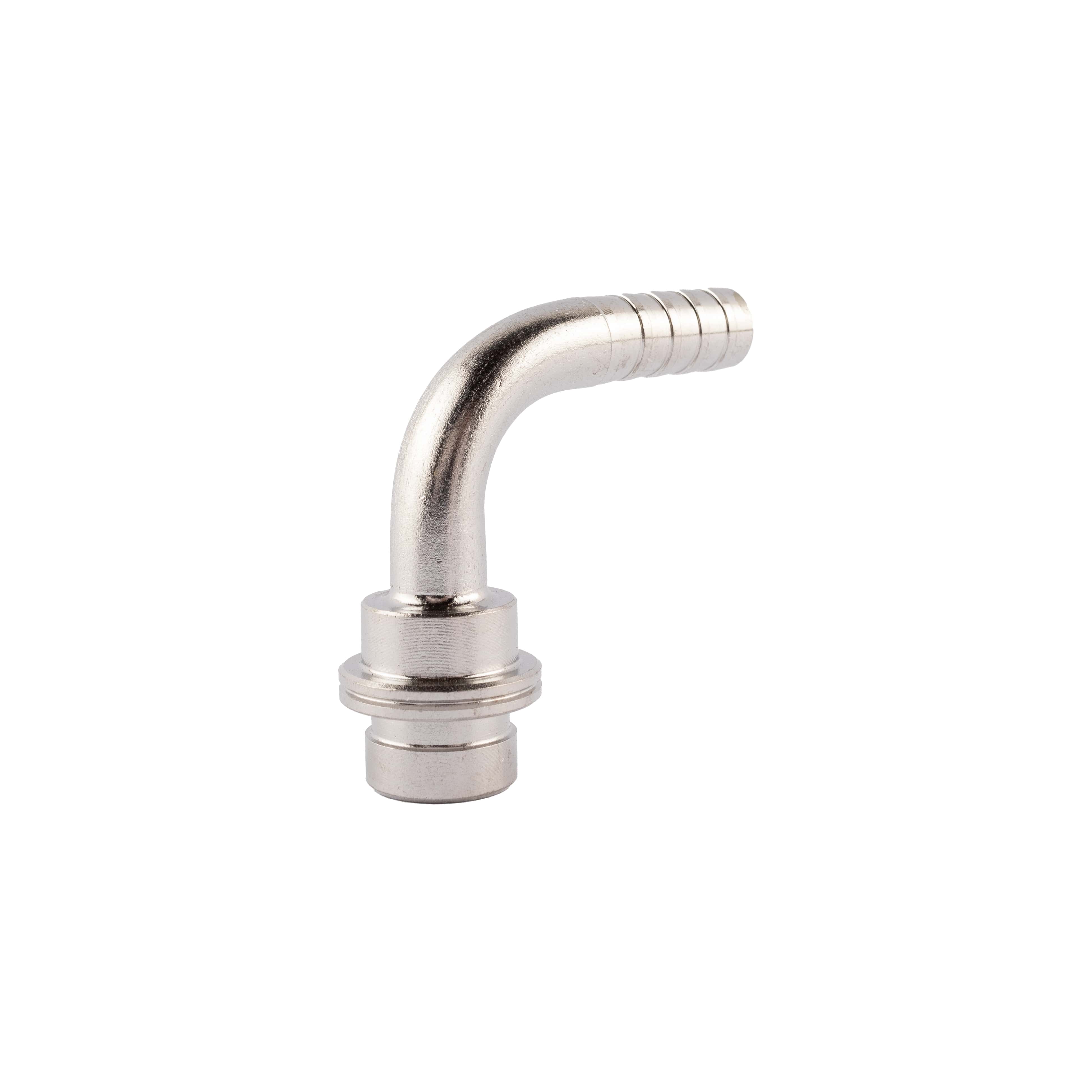Tülle LW 7 mm mit Bund/Ansatz gebogen Edelstahl