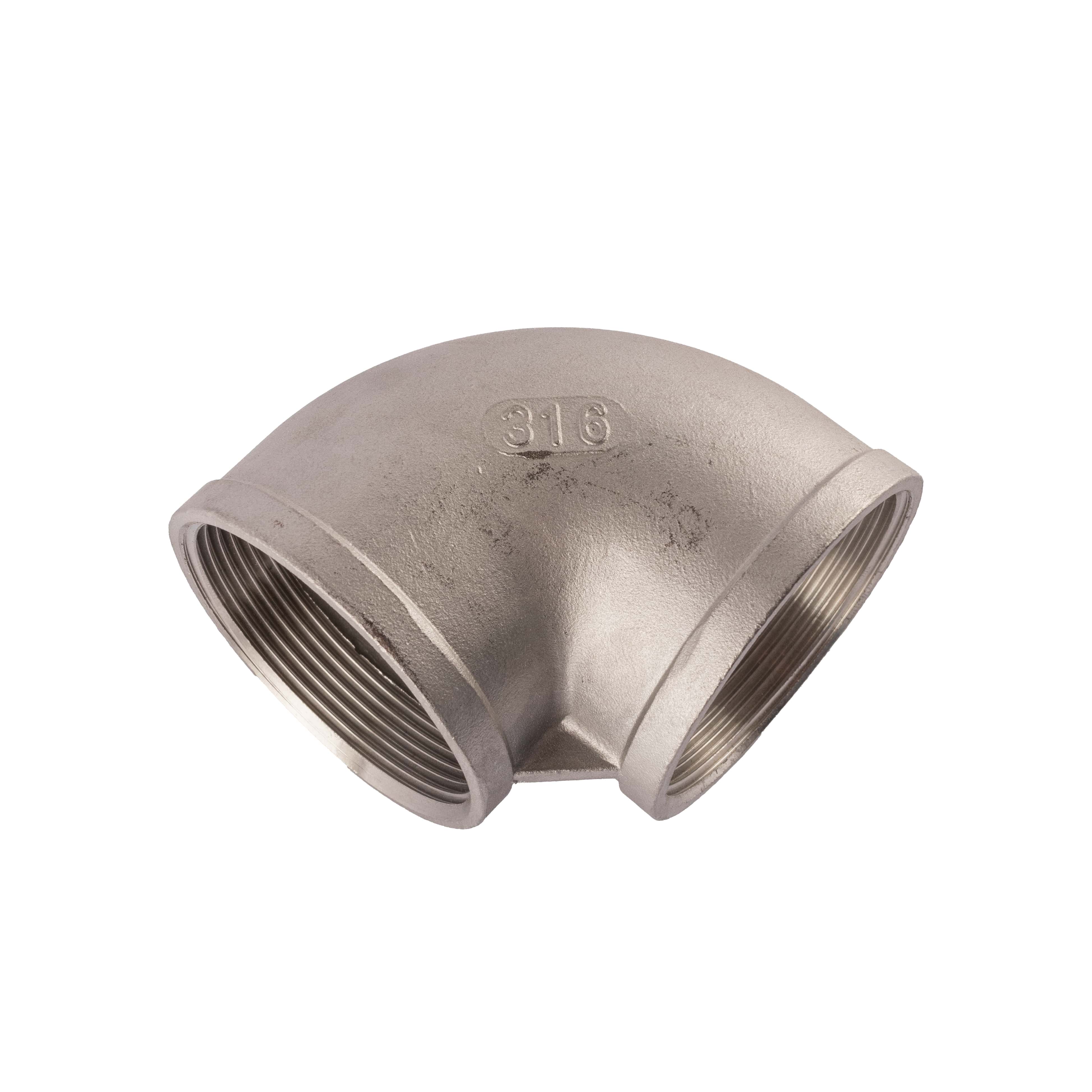 Winkelmuffe 2" 90° Edelstahl