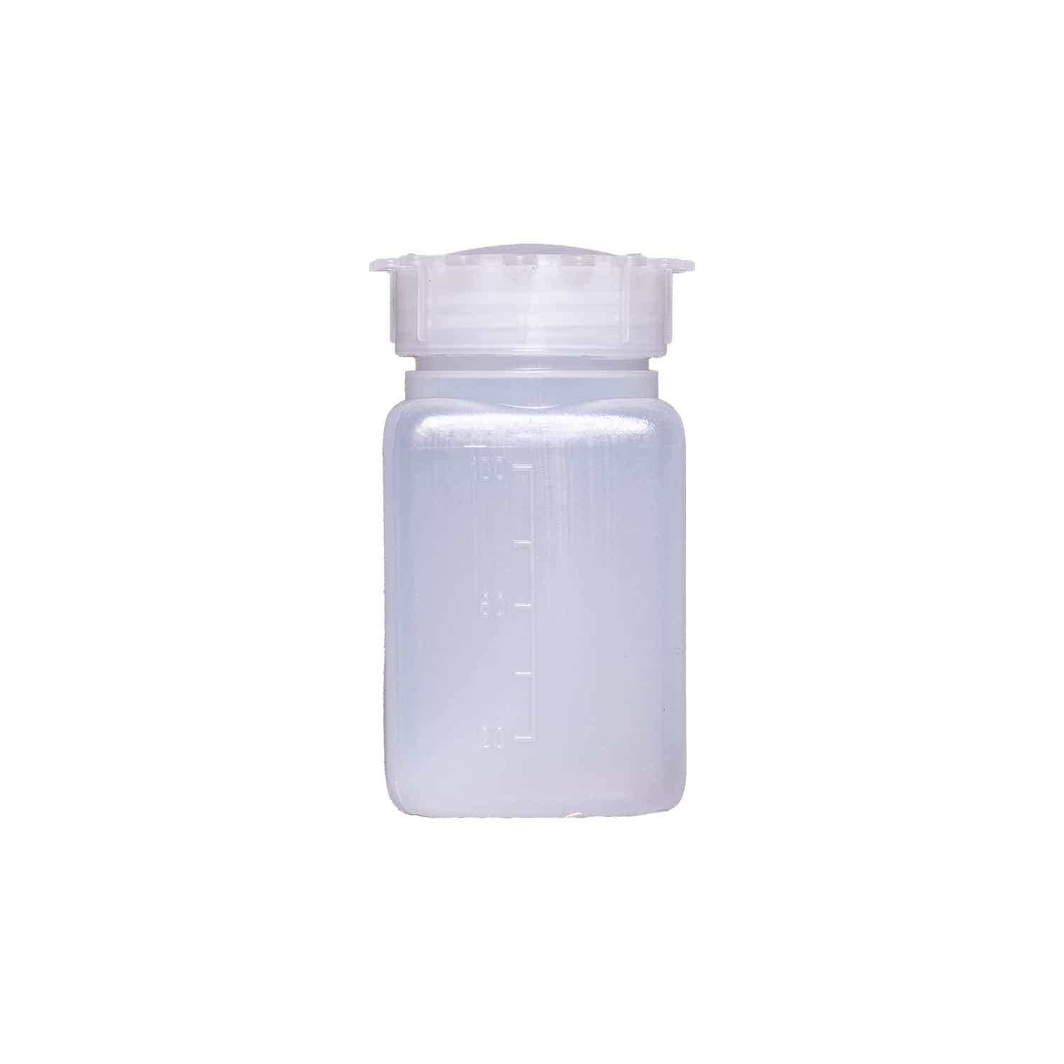 Kunststoffbehälter eckig 100 ml mit Skala