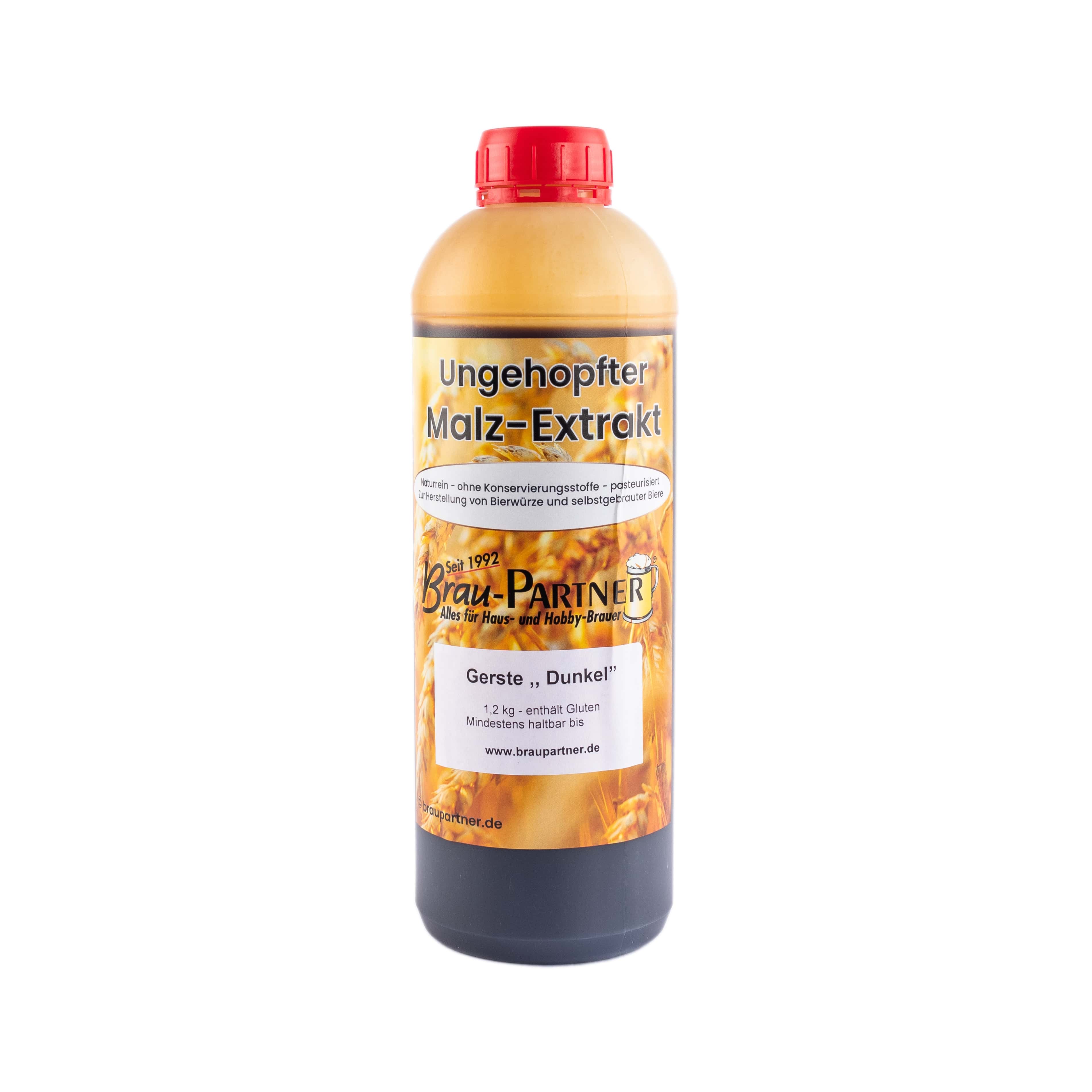 Malzextrakt flüssig GERSTE DUNKEL ungehopft 1,2 kg